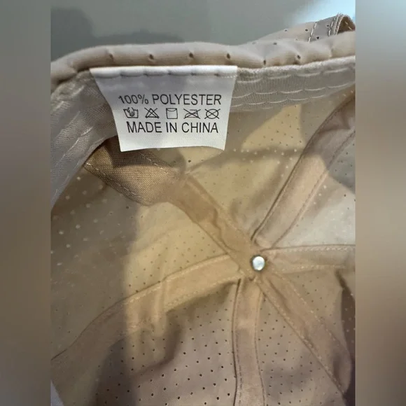 Beige Perforated Utility Sports Aspects Cap - Picture 7 of 7